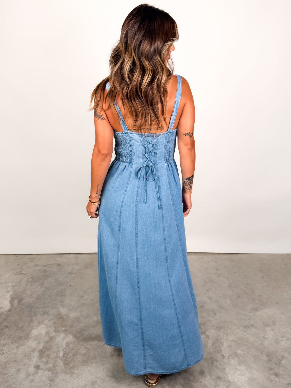 Leonora Indigo Midi Dress