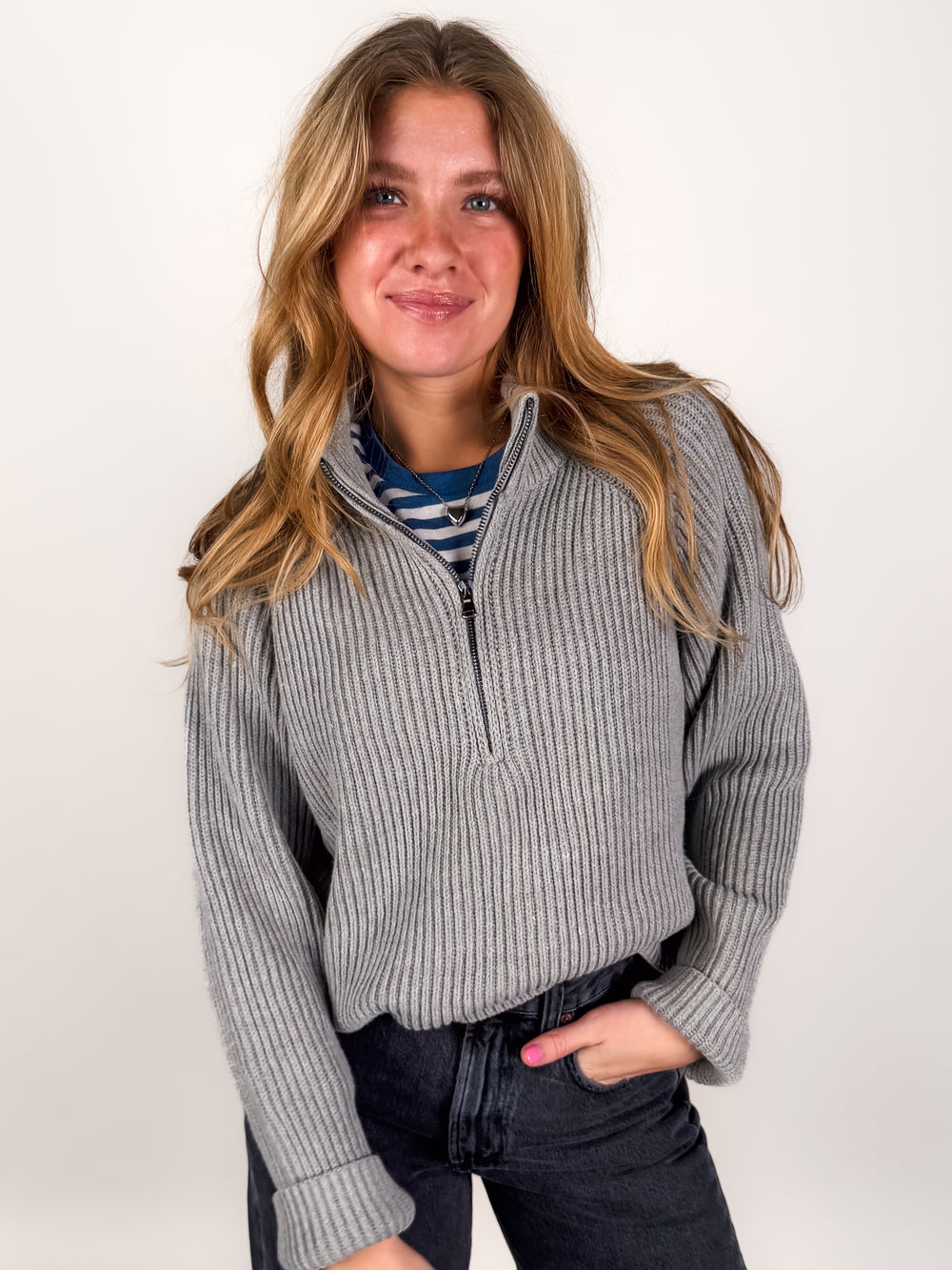 Debbie Half Zip Sweater