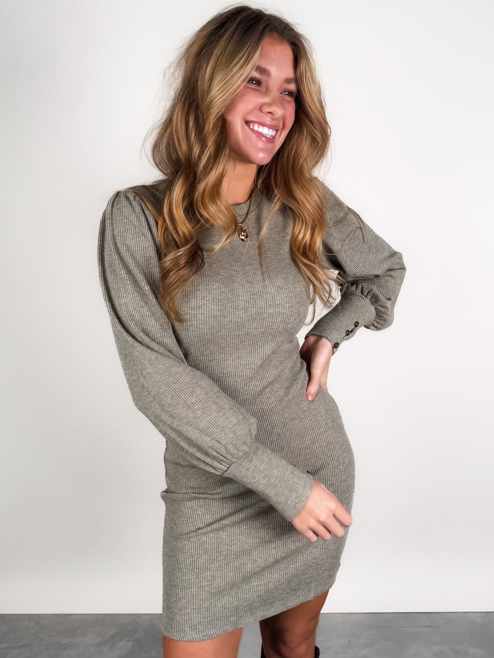 Thistle Cuff Detail Mini Dress