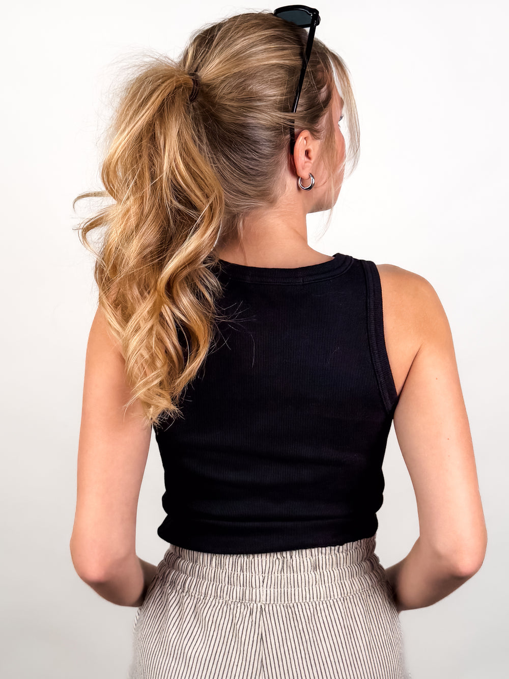 Daphne Structured Rib High Neck Tank