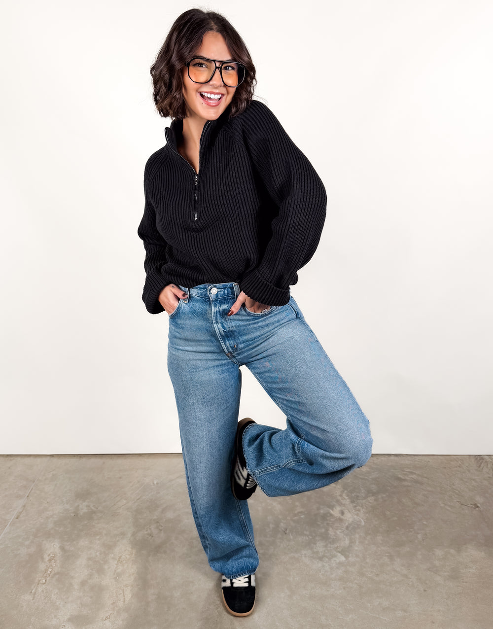 Debbie Half Zip Sweater