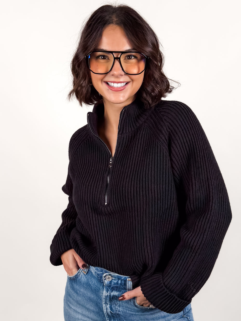 Debbie Half Zip Sweater