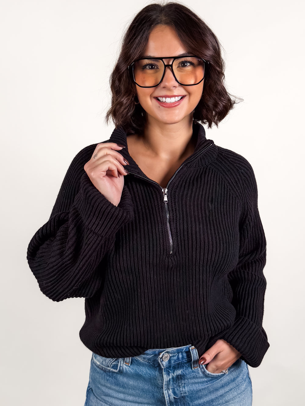 Debbie Half Zip Sweater