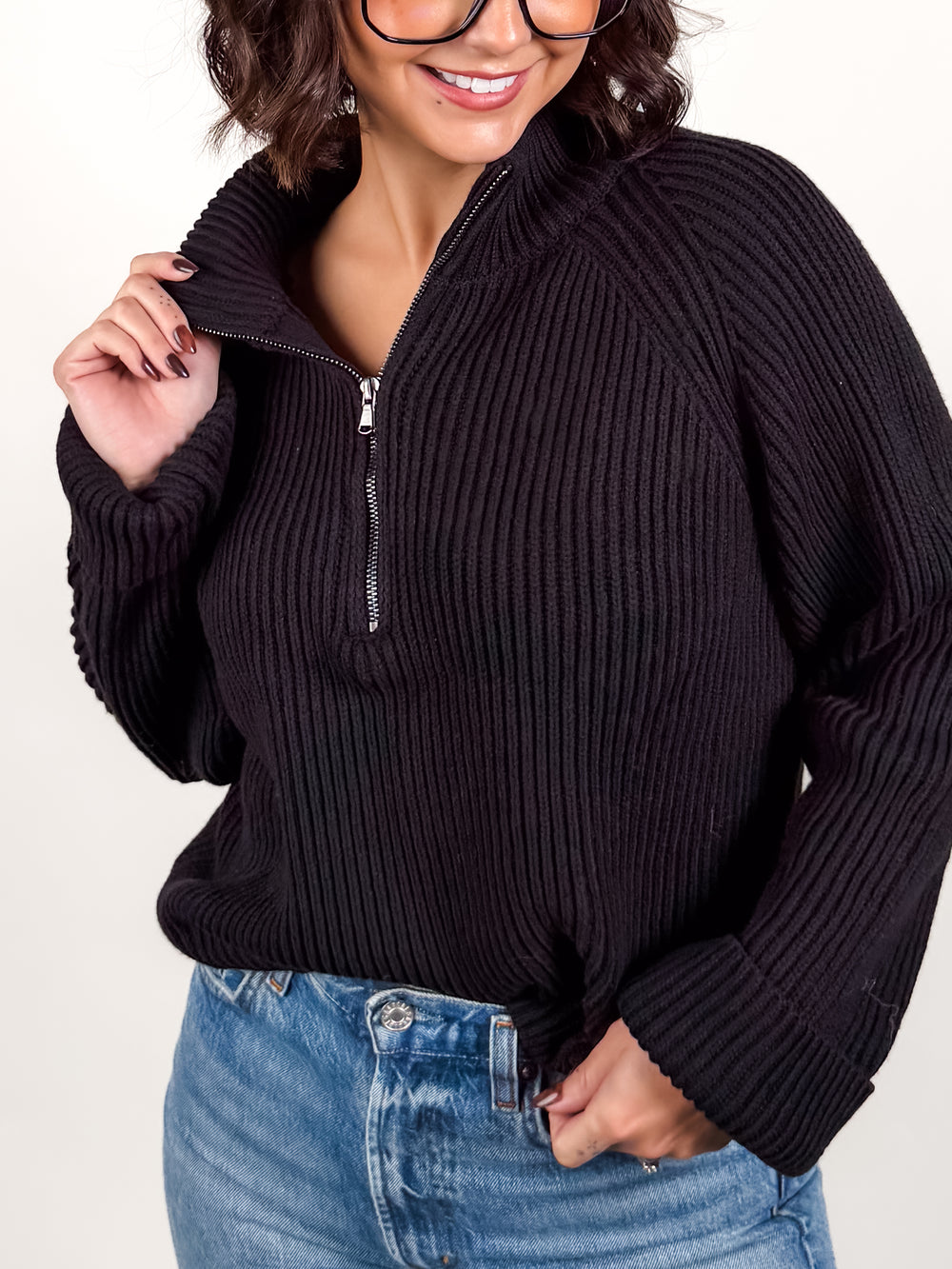 Debbie Half Zip Sweater