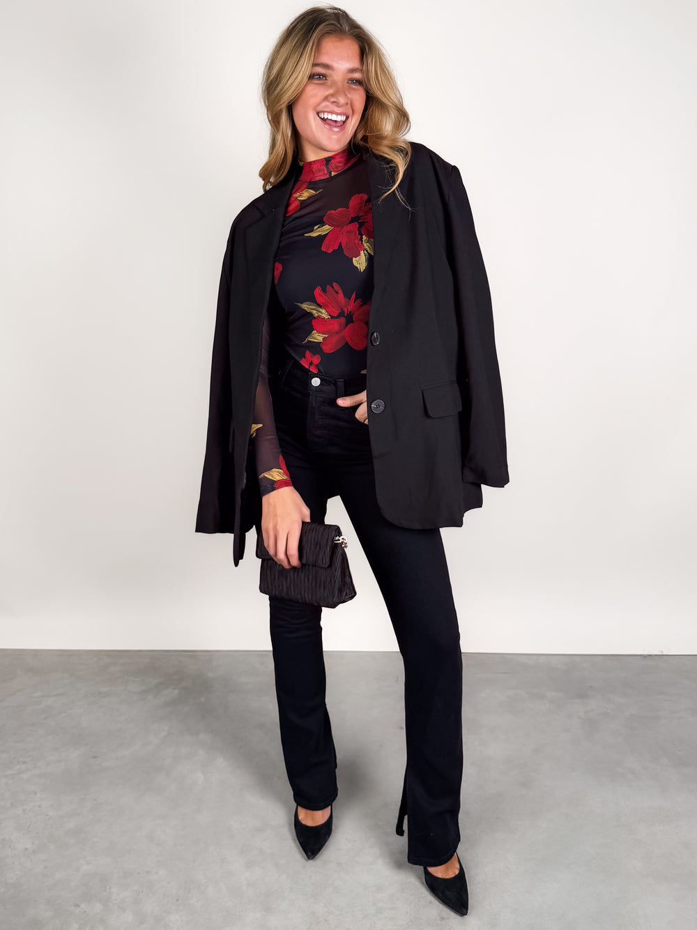 Gypset Glamour Mesh Mock Neck