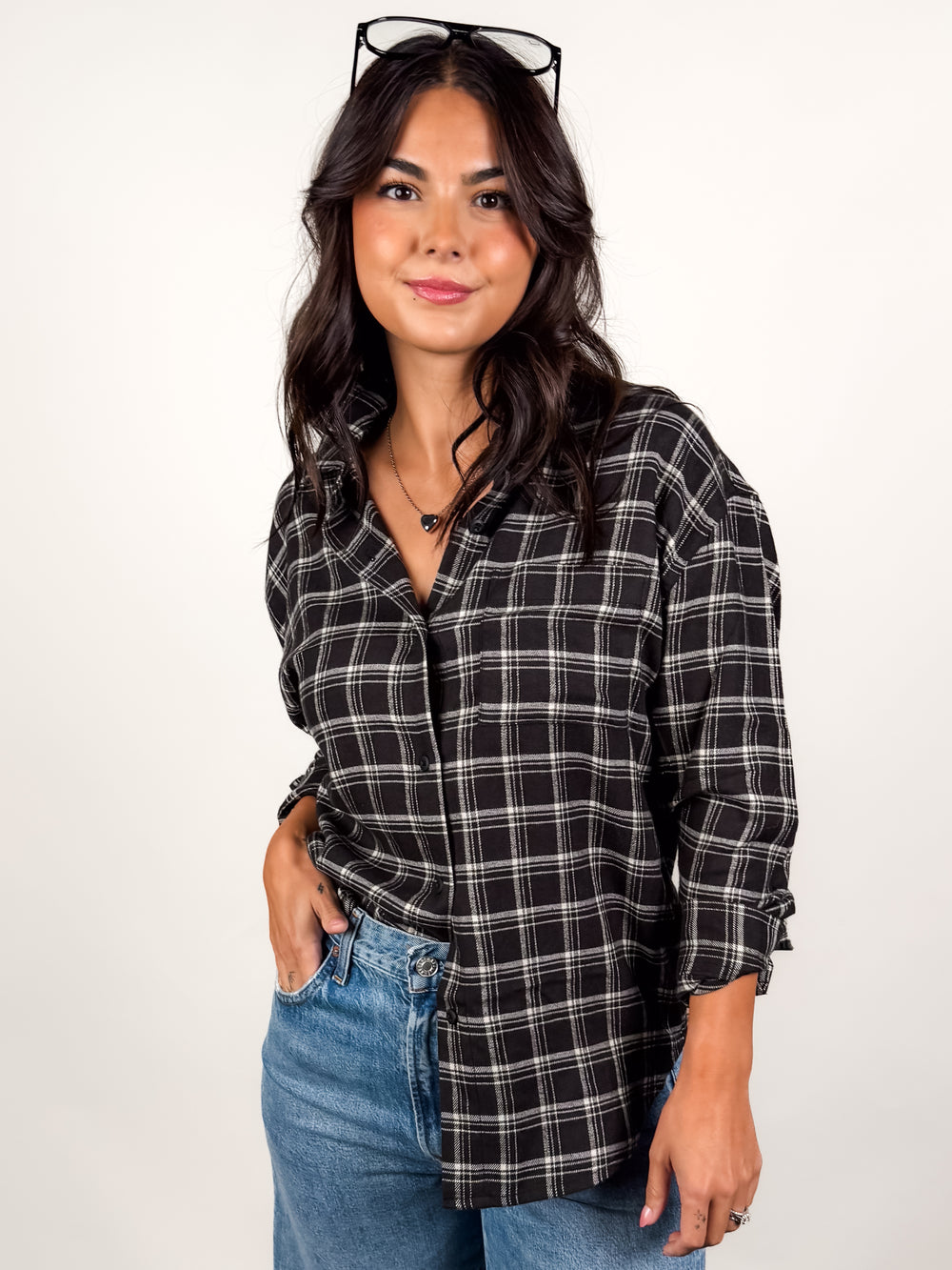 River Plaid Button Up