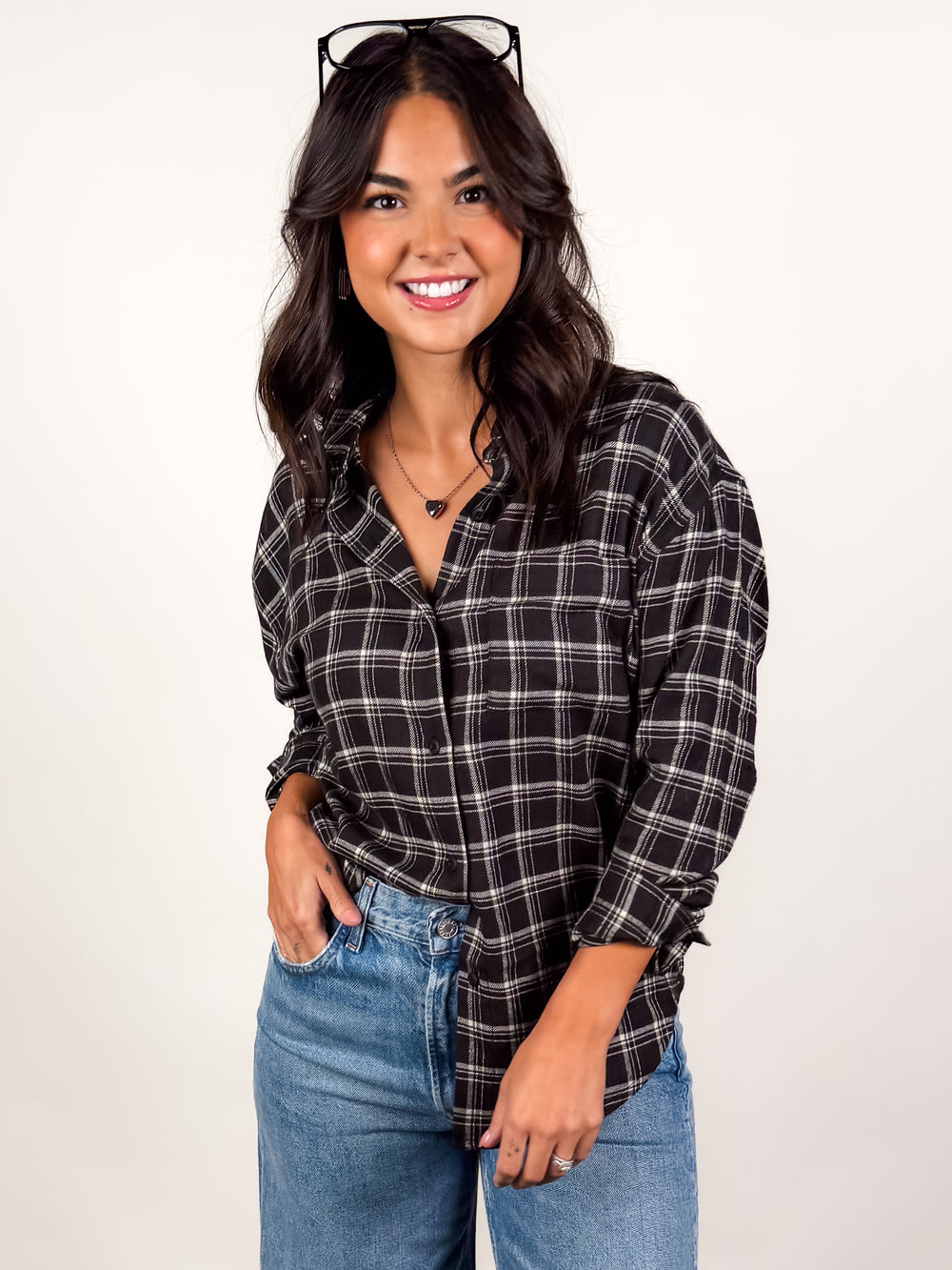 River Plaid Button Up
