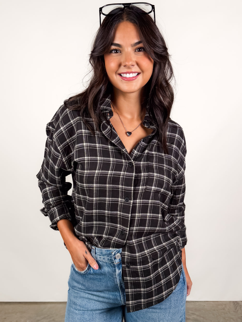 River Plaid Button Up