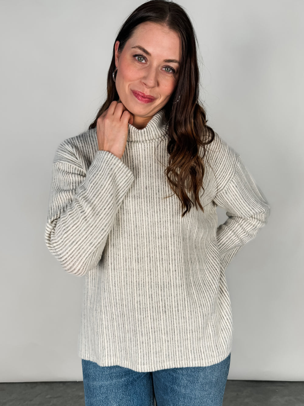 Juniper Brushed Funnel Neck Sweater