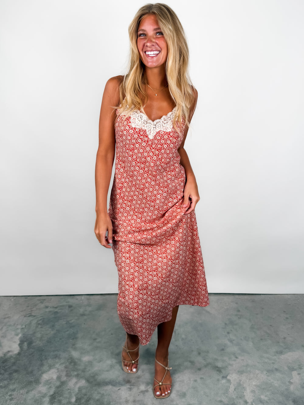 Emela Iris Floral Midi Dress