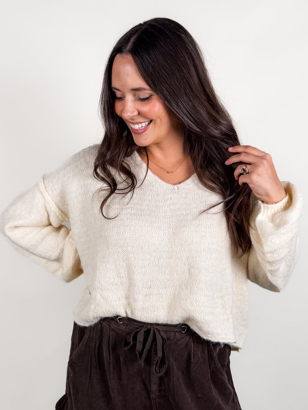 A Simple Place V Neck Sweater