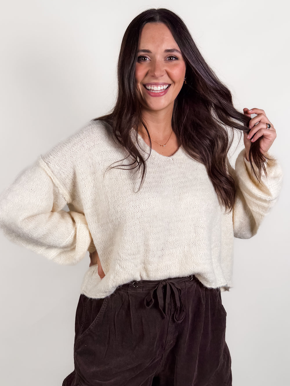 A Simple Place V Neck Sweater