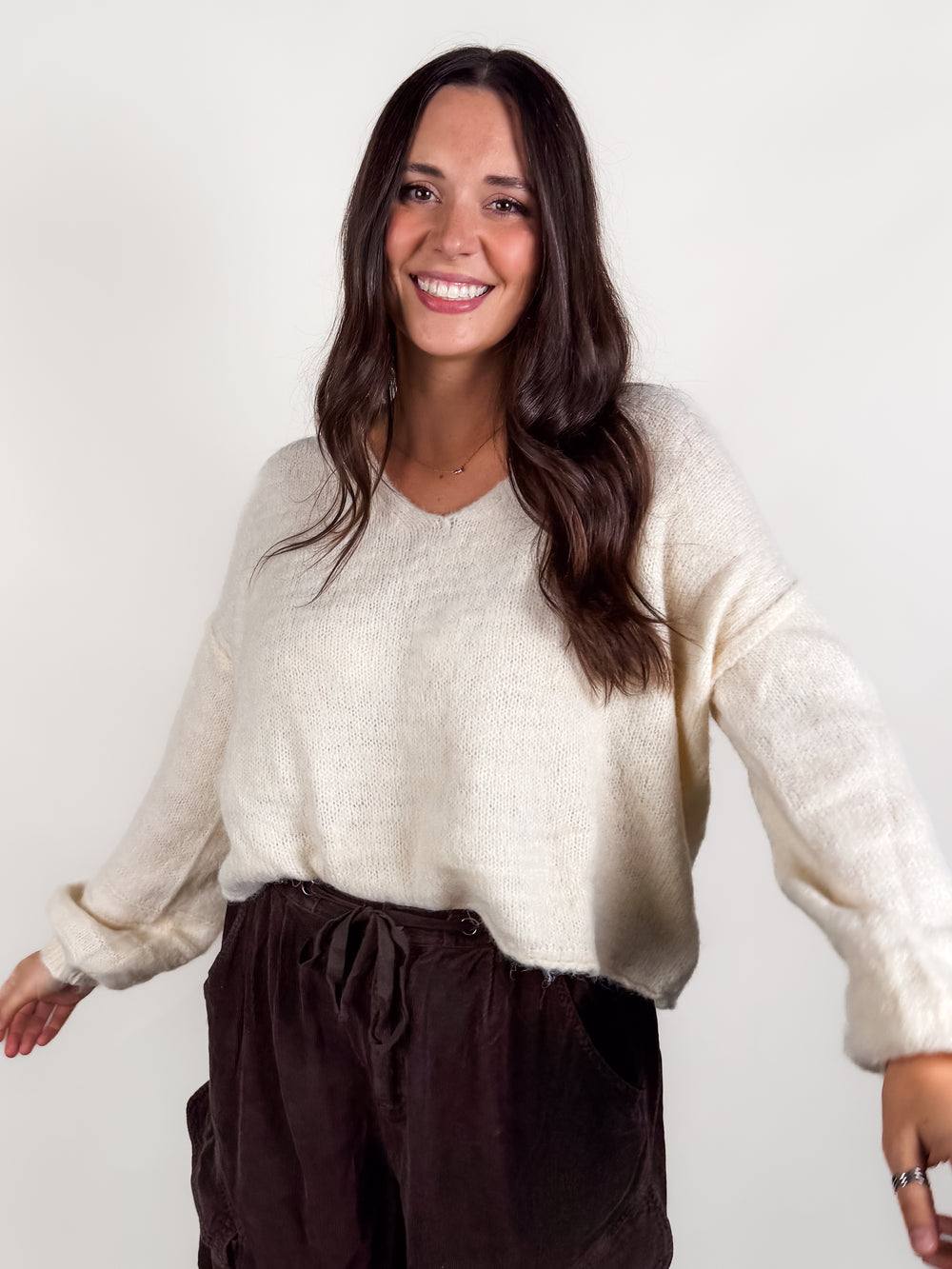 A Simple Place V Neck Sweater