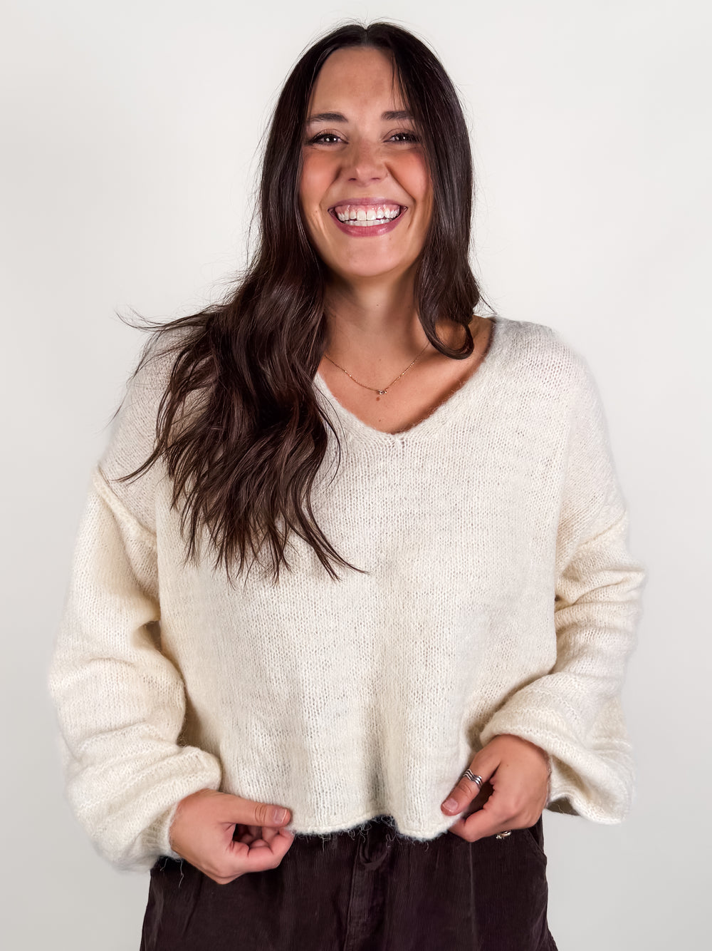 A Simple Place V Neck Sweater