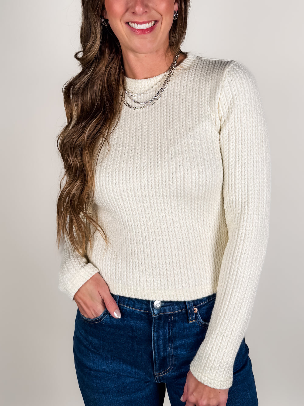 Maris Raised Knit L/S Top