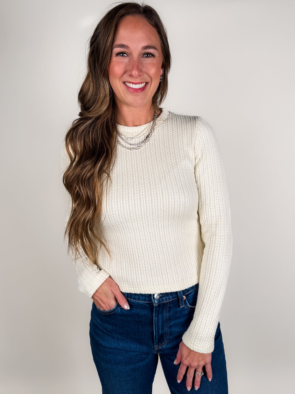 Maris Raised Knit L/S Top