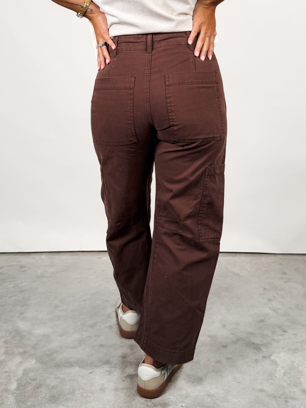 Sabrina Curved Utility Pants in Lindt