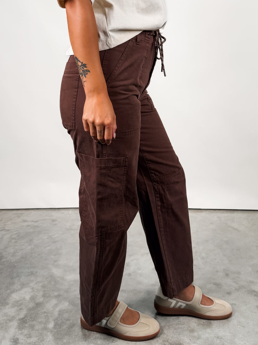 Sabrina Curved Utility Pants in Lindt