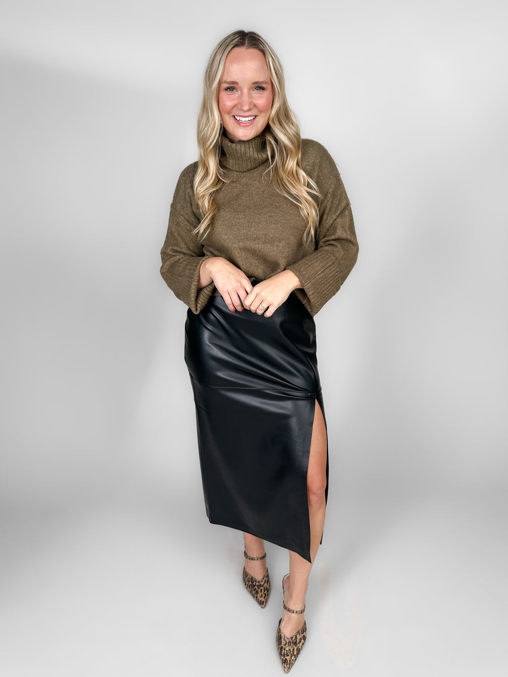 Metropolitan Leather Skirt