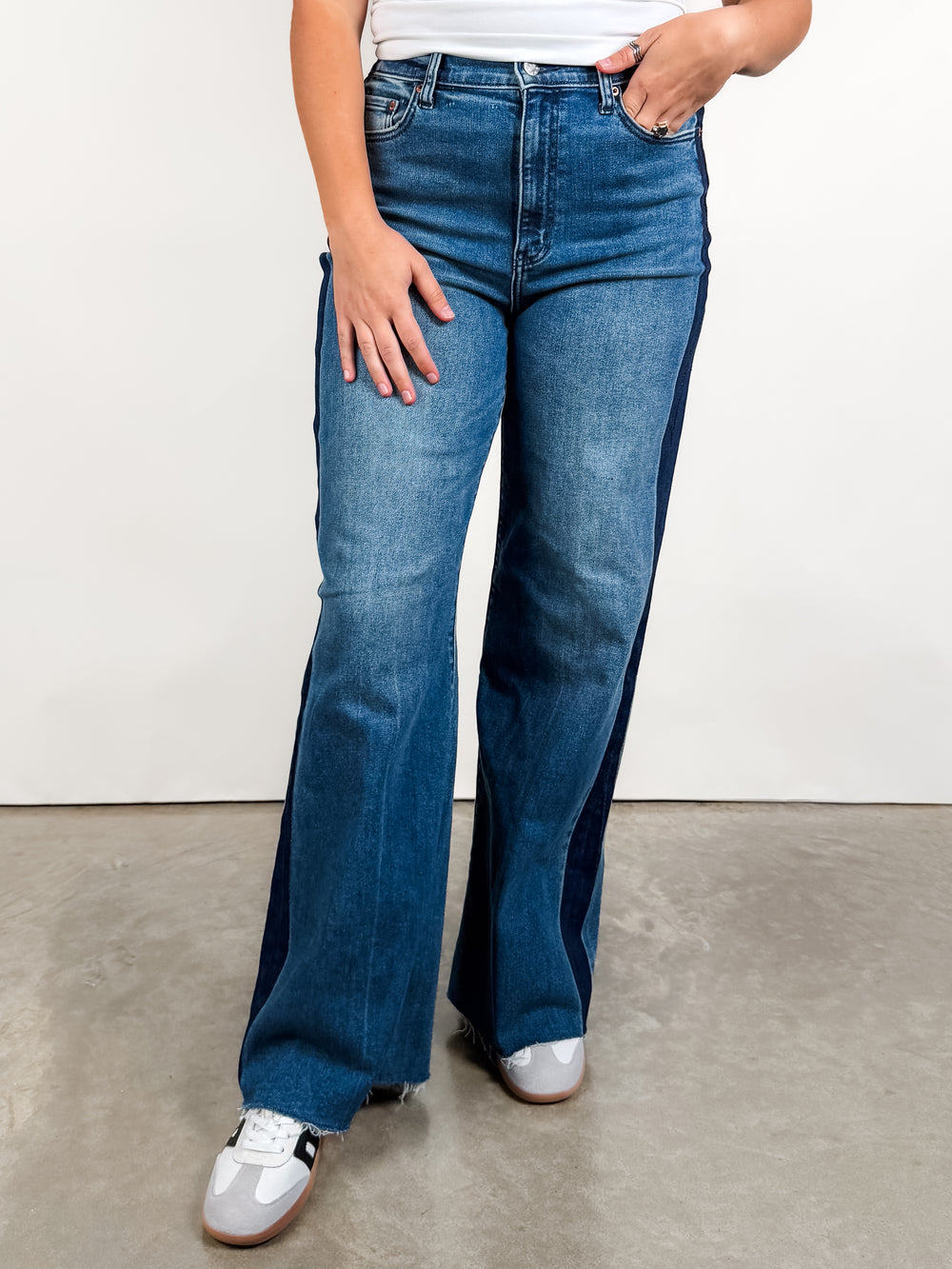 Far Out High Rise Wide Leg In Tuxedo