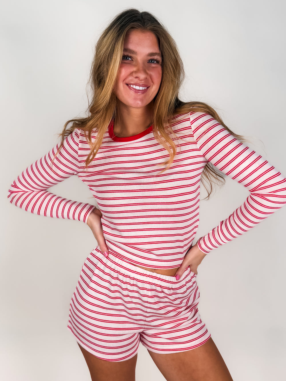 Night In Stripes LS Top