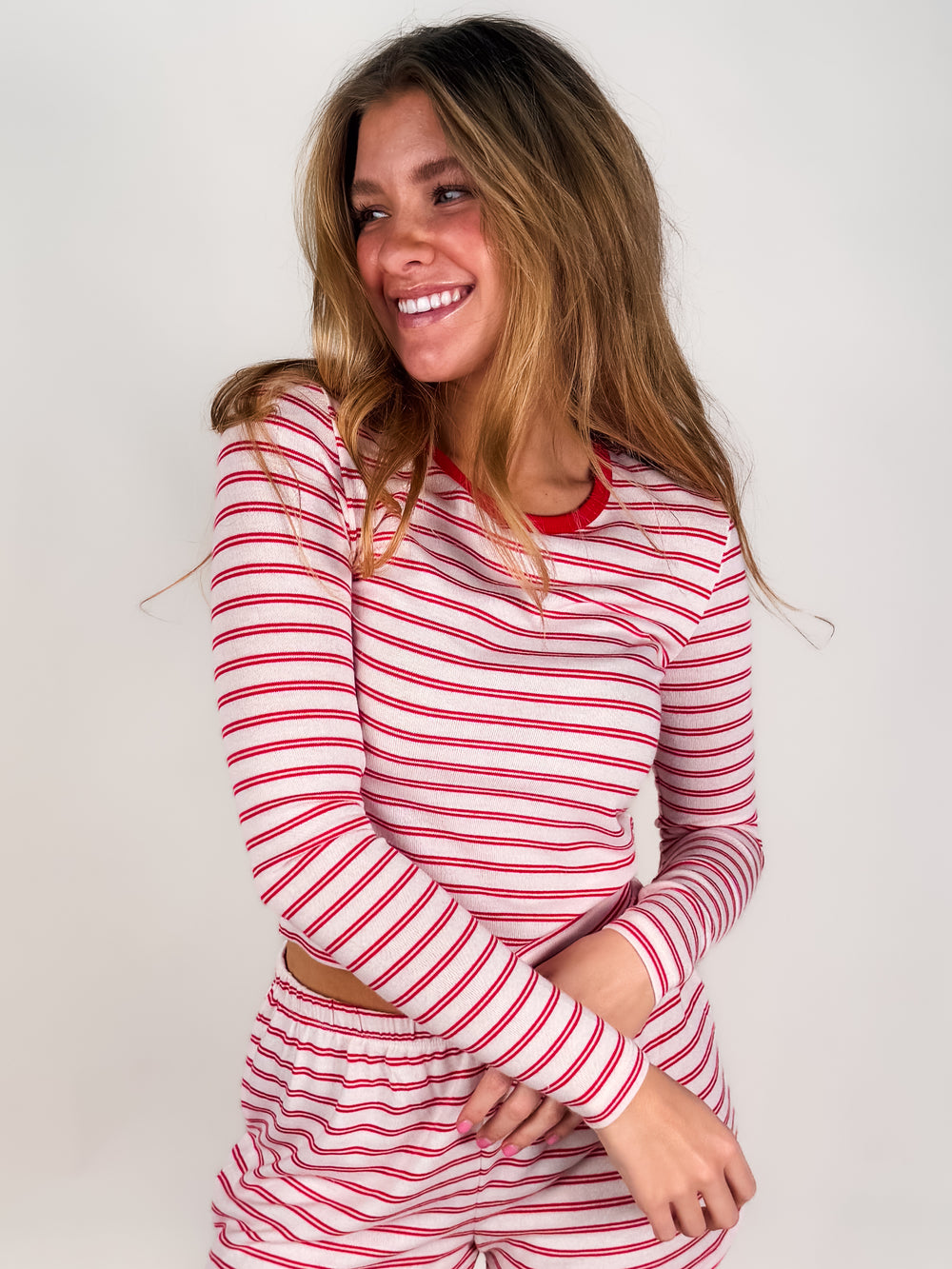 Night In Stripes LS Top