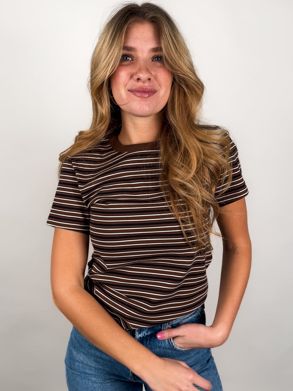 Alba Striped  Baby Tee