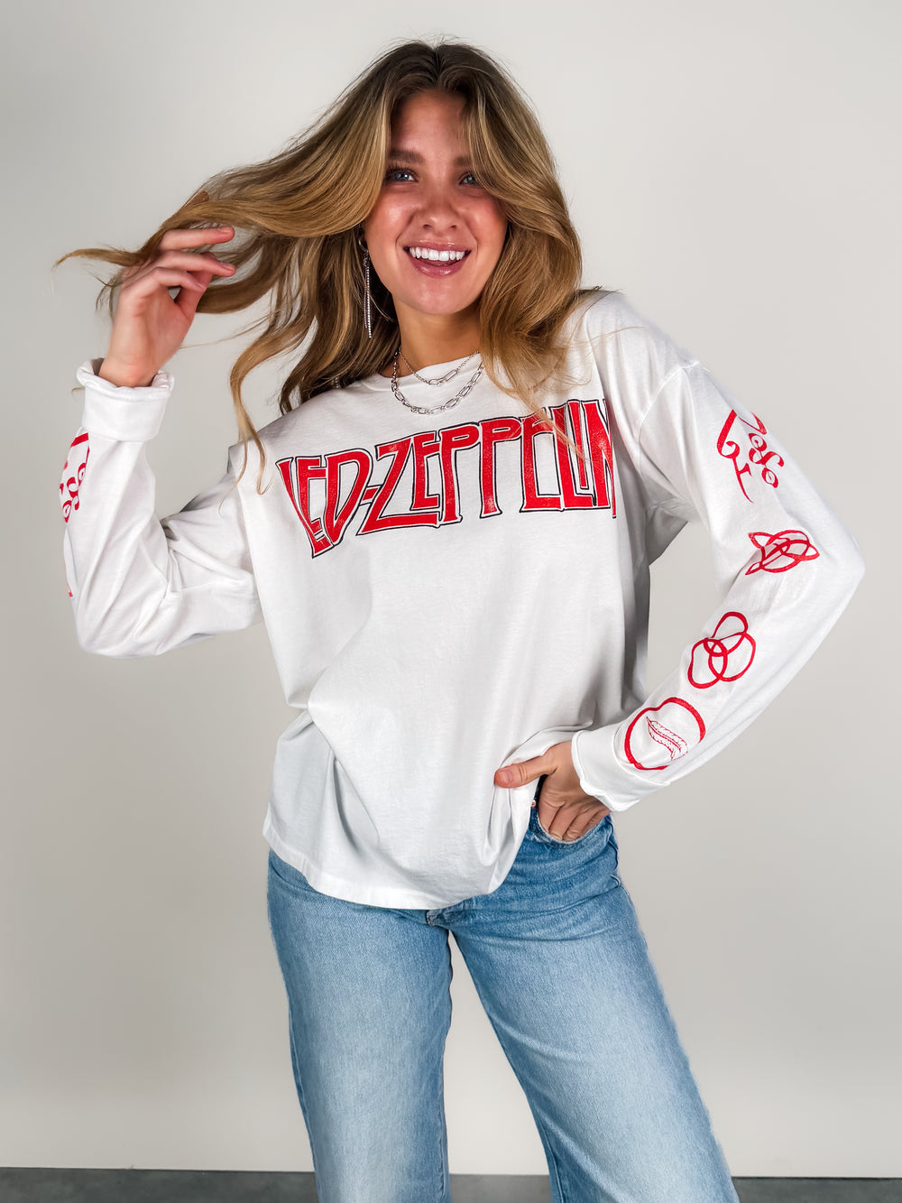 Led Zepplin Four Symbols Merch Long Sleeve