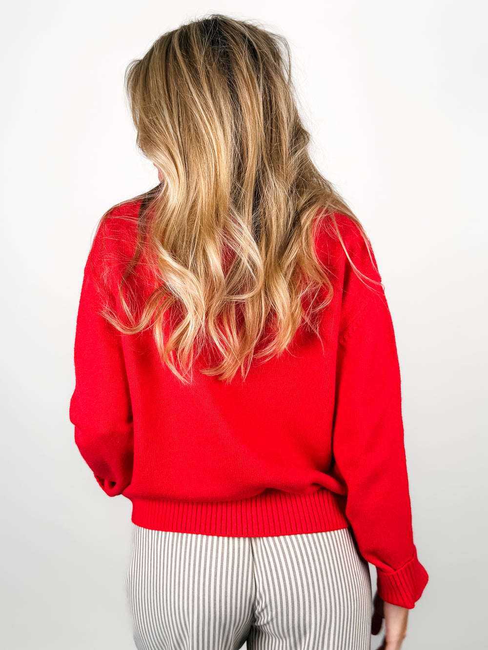 Maybe Friday Half Zip Sweater