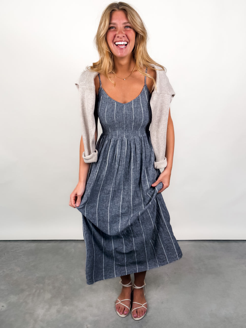 Romy Striped Maxi Dress