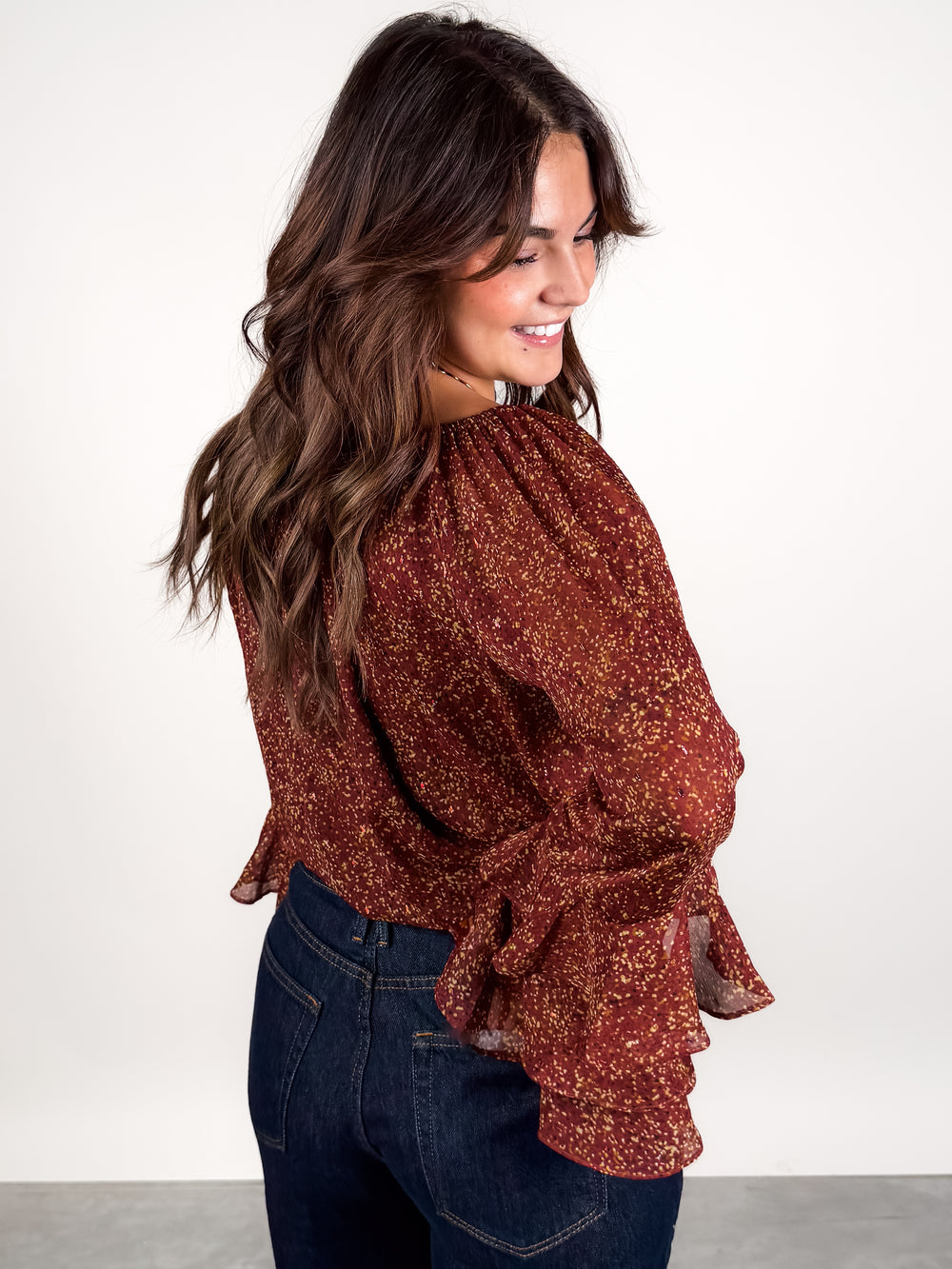 Candlelight Ruffle Sleeve Blouse