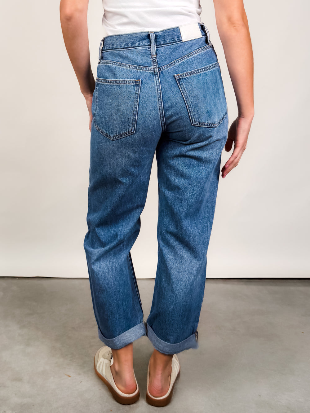 Donny Cropped Bowed Wide Leg Jeans in