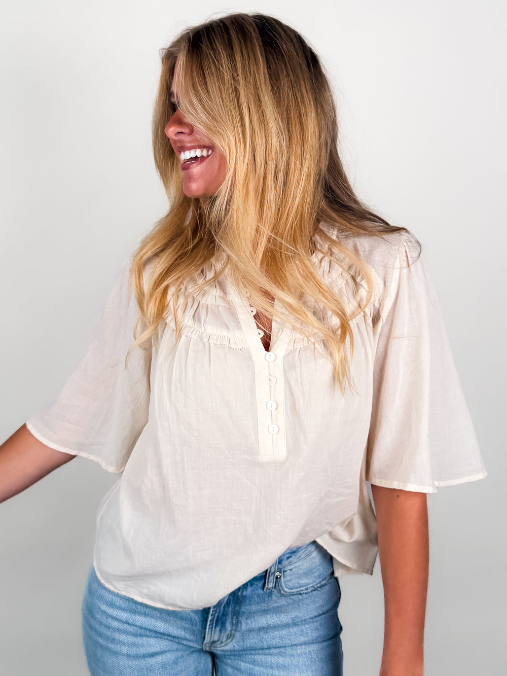 Hope That I'm Enough Ruffle Shirt