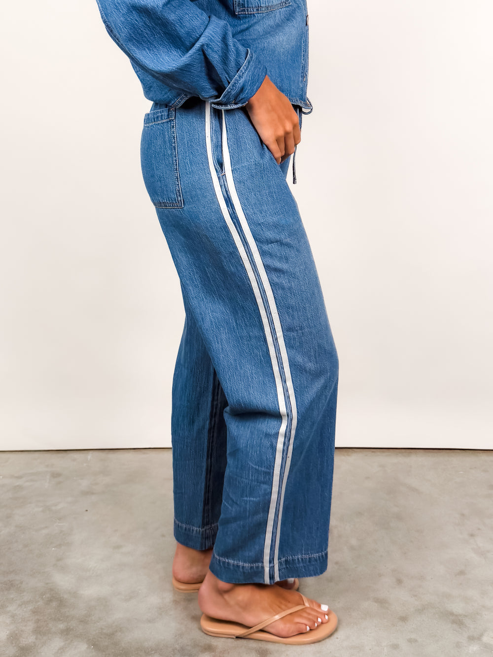 The Sidelines Denim Track Pants