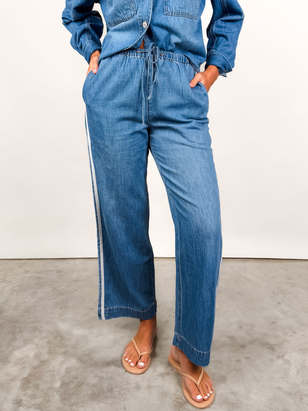 The Sidelines Denim Track Pants