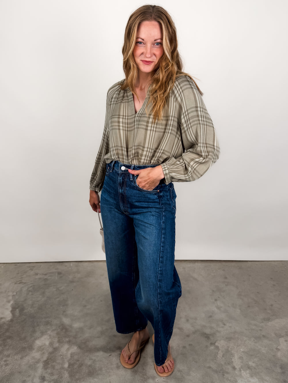 Eyes On the Road Plaid Blouse