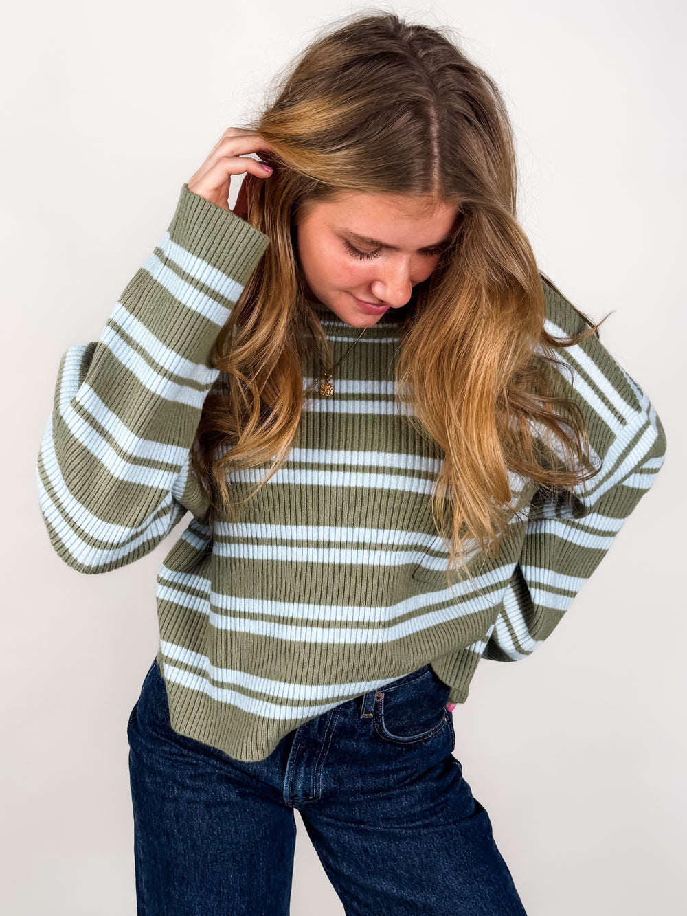 Missing Someone Striped Sweater