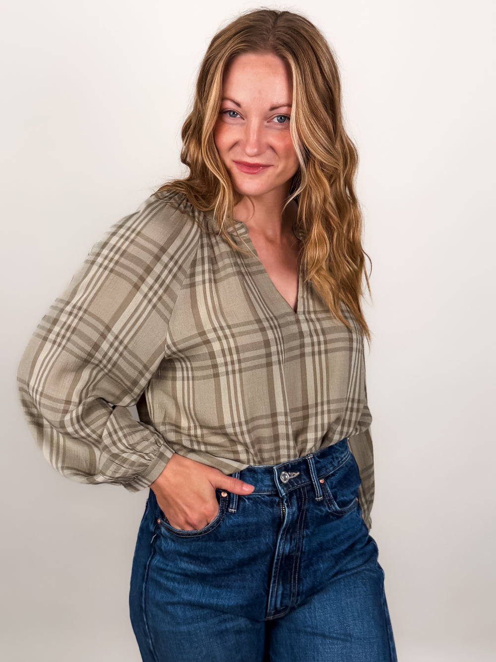 Eyes On the Road Plaid Blouse