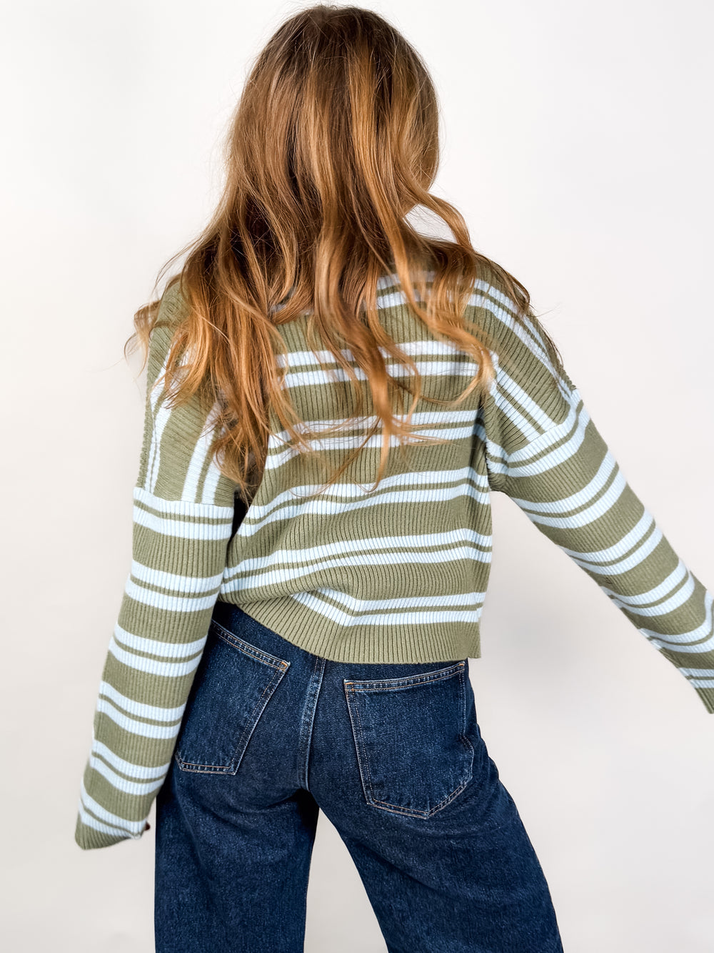 Missing Someone Striped Sweater