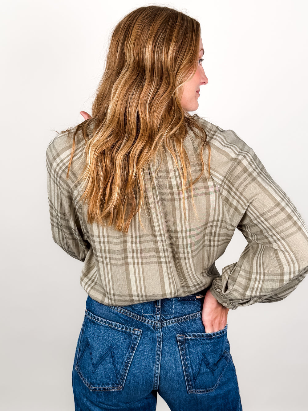 Eyes On the Road Plaid Blouse