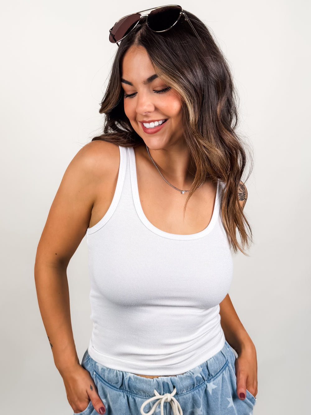 London Viscose Rib Tank
