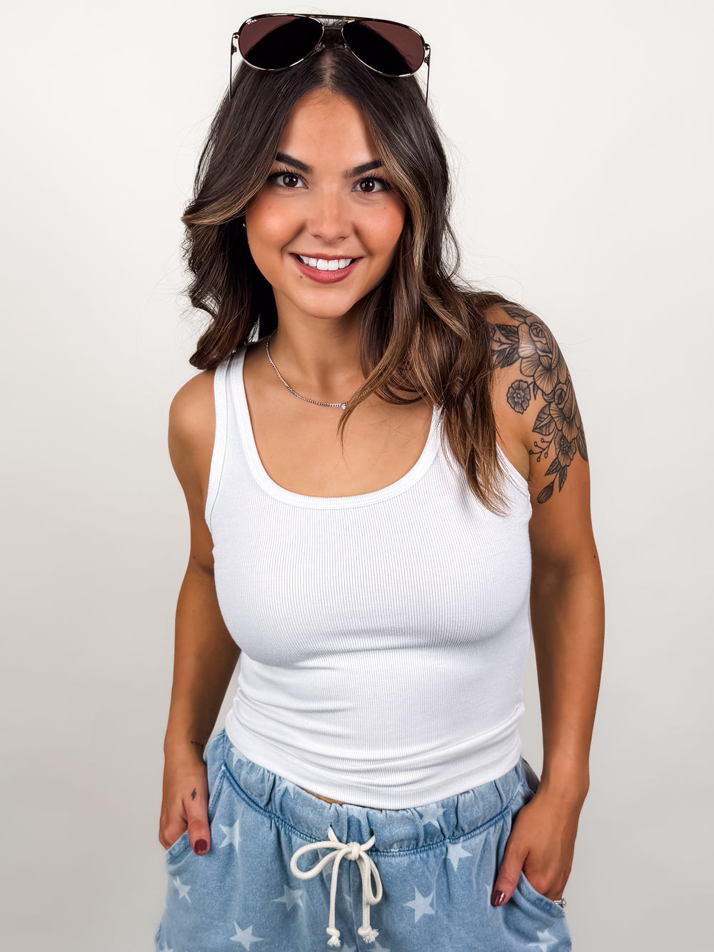 London Viscose Rib Tank