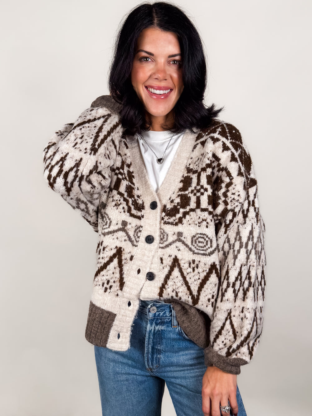 Summit Trail Brushed Alpine Knit Cardigan