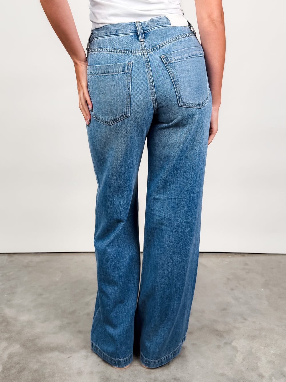 Jadyn Draw Cord Low Slung Palazzo in Expanse