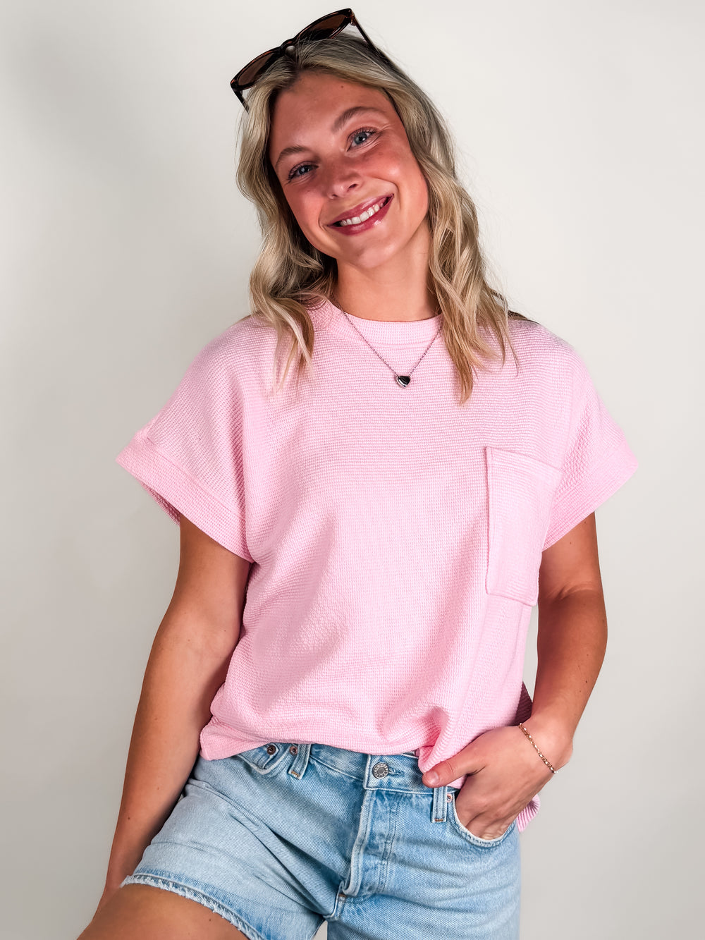 About My Business Cloudy Knit Top in