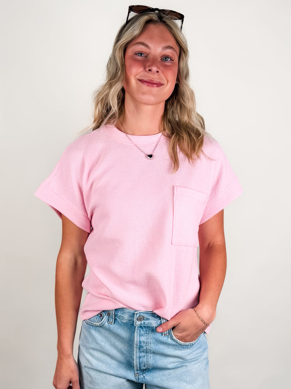 About My Business Cloudy Knit Top in