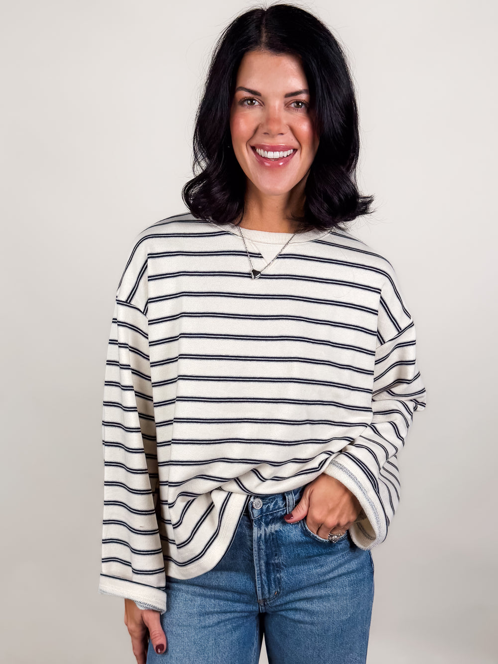 Low Key Striped Pullover