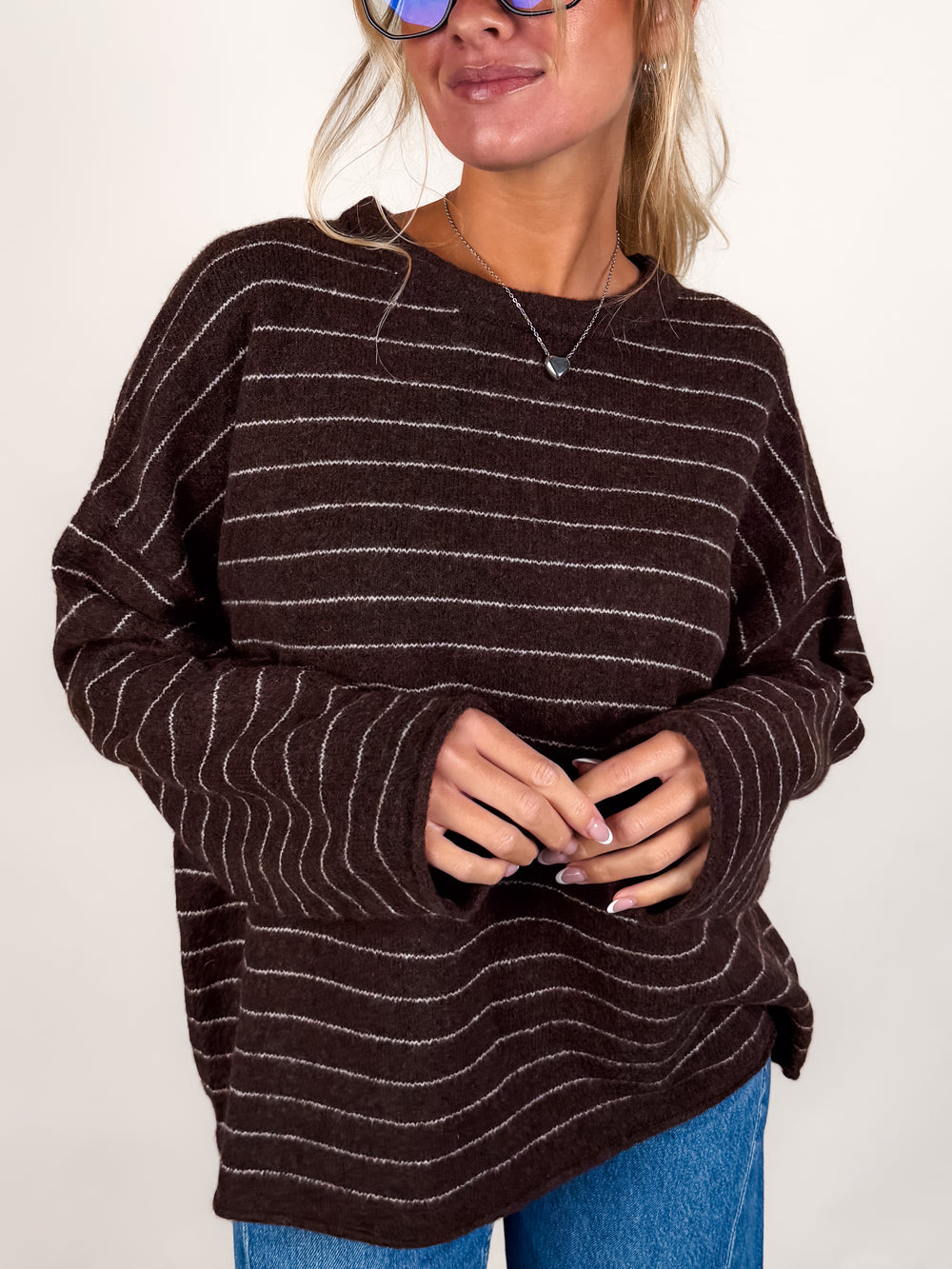 Fade Into Your Eyes Striped Sweater
