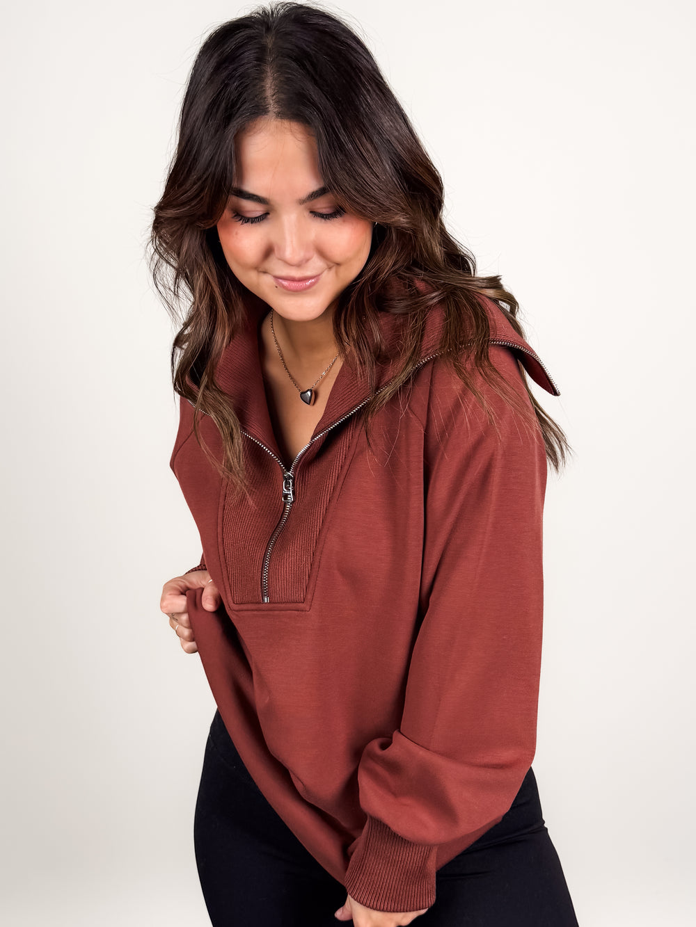 Xina Half Zip Longline Sweat