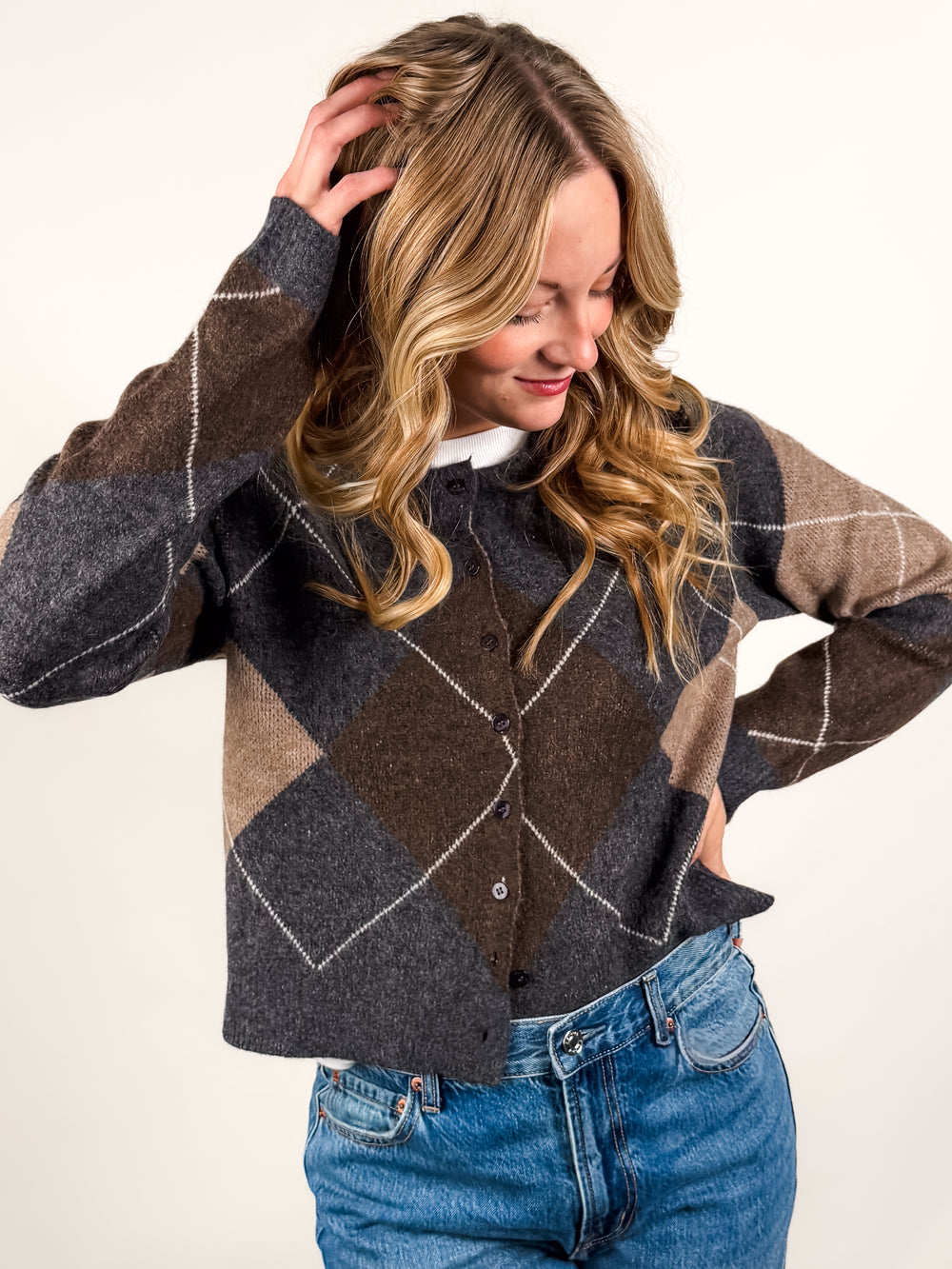 Medina Argyle Cardigan